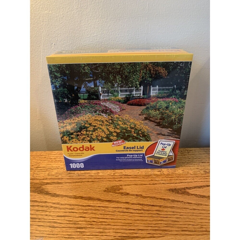 Kodak "Prescott Park NH" 1000 Piece Jigsaw Puzzle Easel Lid NEW 2007 Fall Floral